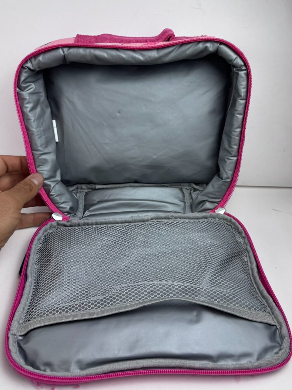 Wildkin Pink Unicorn Insulated Lunch Box Bag Cooler Zipper Pocket 9.5x7" stains - Picture 3 of 13